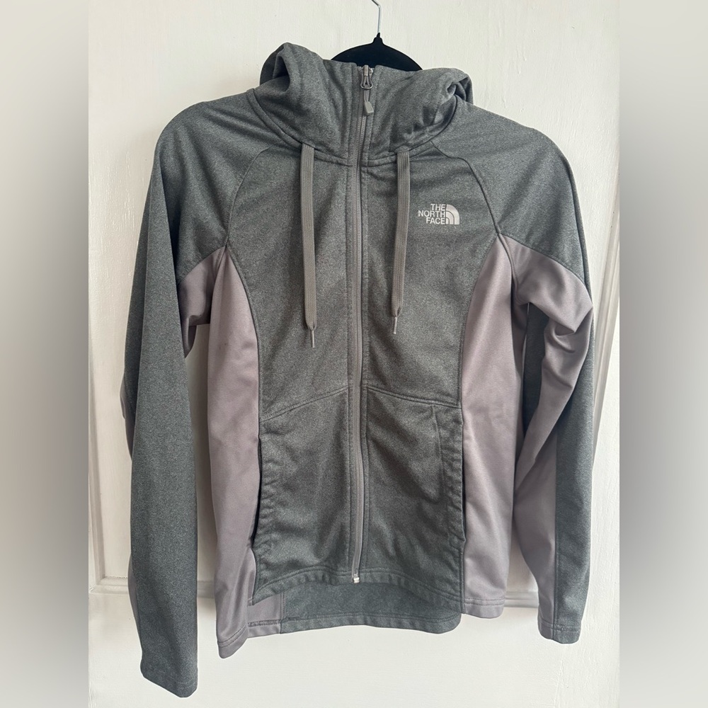The North Face Women’s Gray Two-Tone Hooded Fleece Jacket Size Medium